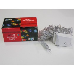 Гирлянда 100 led цвет - RGB, белый кабель