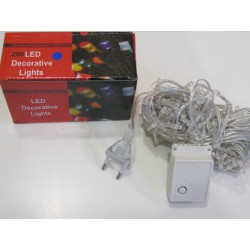 Гирлянда 200 led, цвет - синий, белый кабель