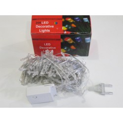Гирлянда 200 led, цвет - RGB, белый кабель