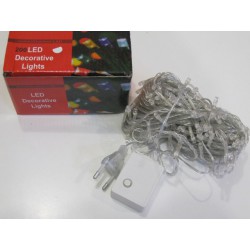 Гирлянда 200 led, цвет - белый, белый кабель