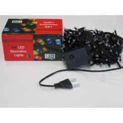 Гирлянда 300 led, цвет - RGB, черный кабель