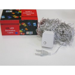 Гирлянда 300 led, цвет - синий, белый кабель