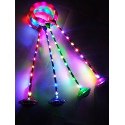 Светящаяся нейроскакалка с колесиком на одну ногу full led