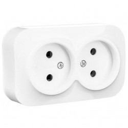 Розетка двойная наружная double socket 08