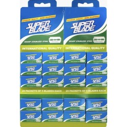 MAX SUPER BLADE Лезвие, Голу-Бел Полосы Упак, На Картоне 5 Лезв В Короб 5*2,5 См