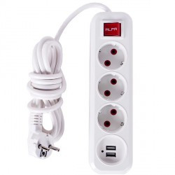 EXTN 305 ALFA удлинитель с usb 5m