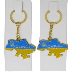 385-2 Брелок металлический"Украина-карта"