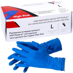 Перчатки удлиненные плотные латексные high risk L
